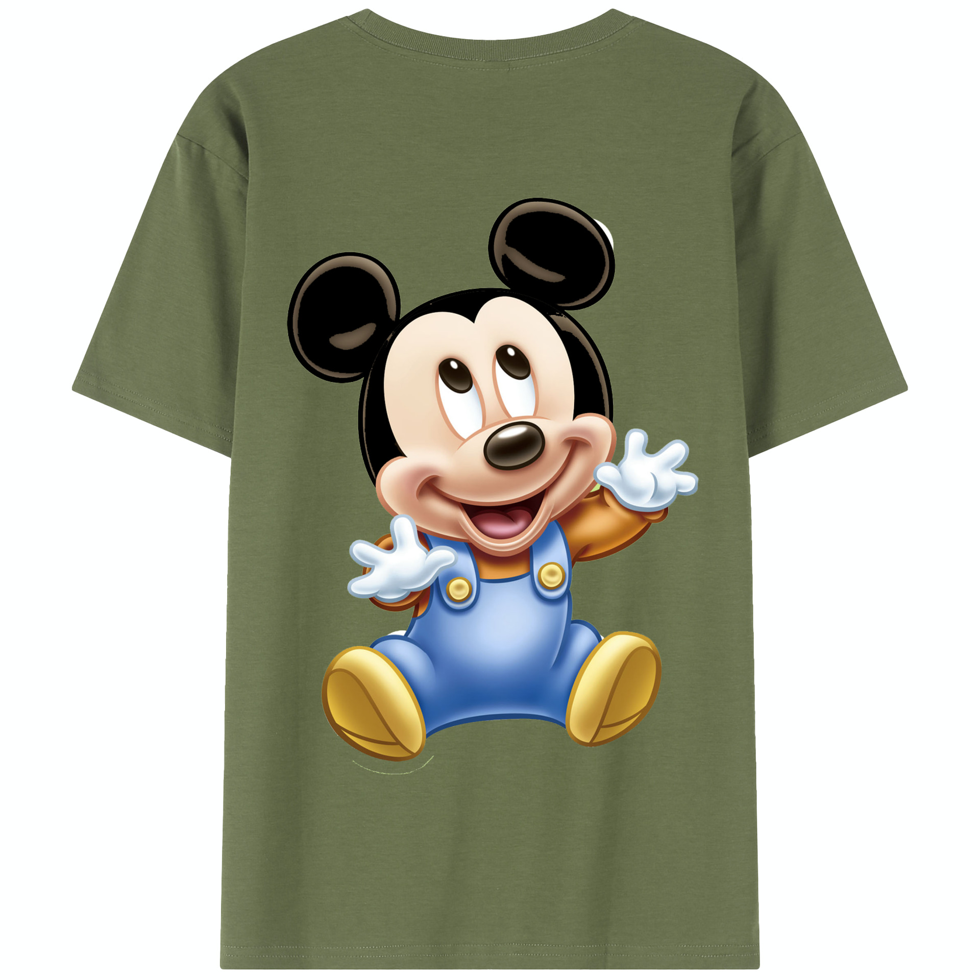 （画像用） ミッキーマウス Mickey Mouse 綿100％半袖Tシャツ（背面プリント）